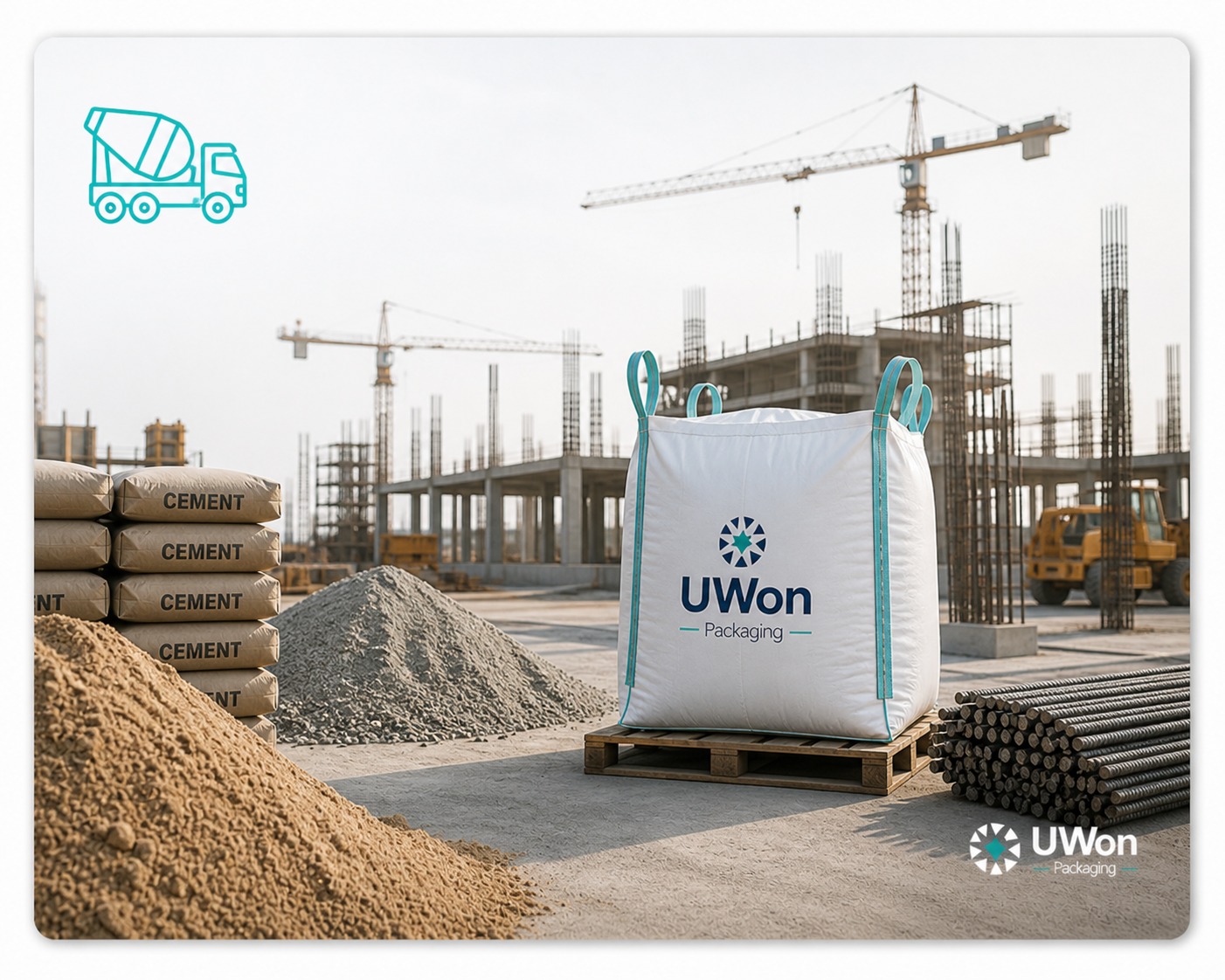 Heavy duty FIBC bulk bags for cement and construction materials