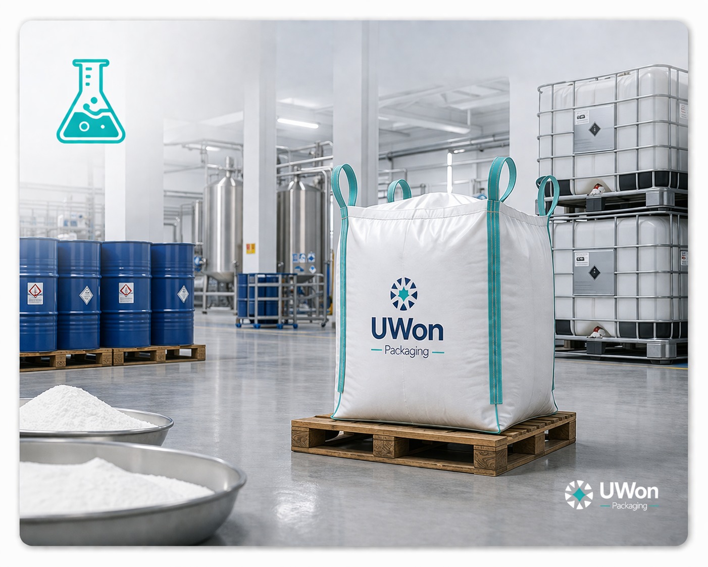 Chemical FIBC bulk bags for powders, granules, resins and industrial chemicals