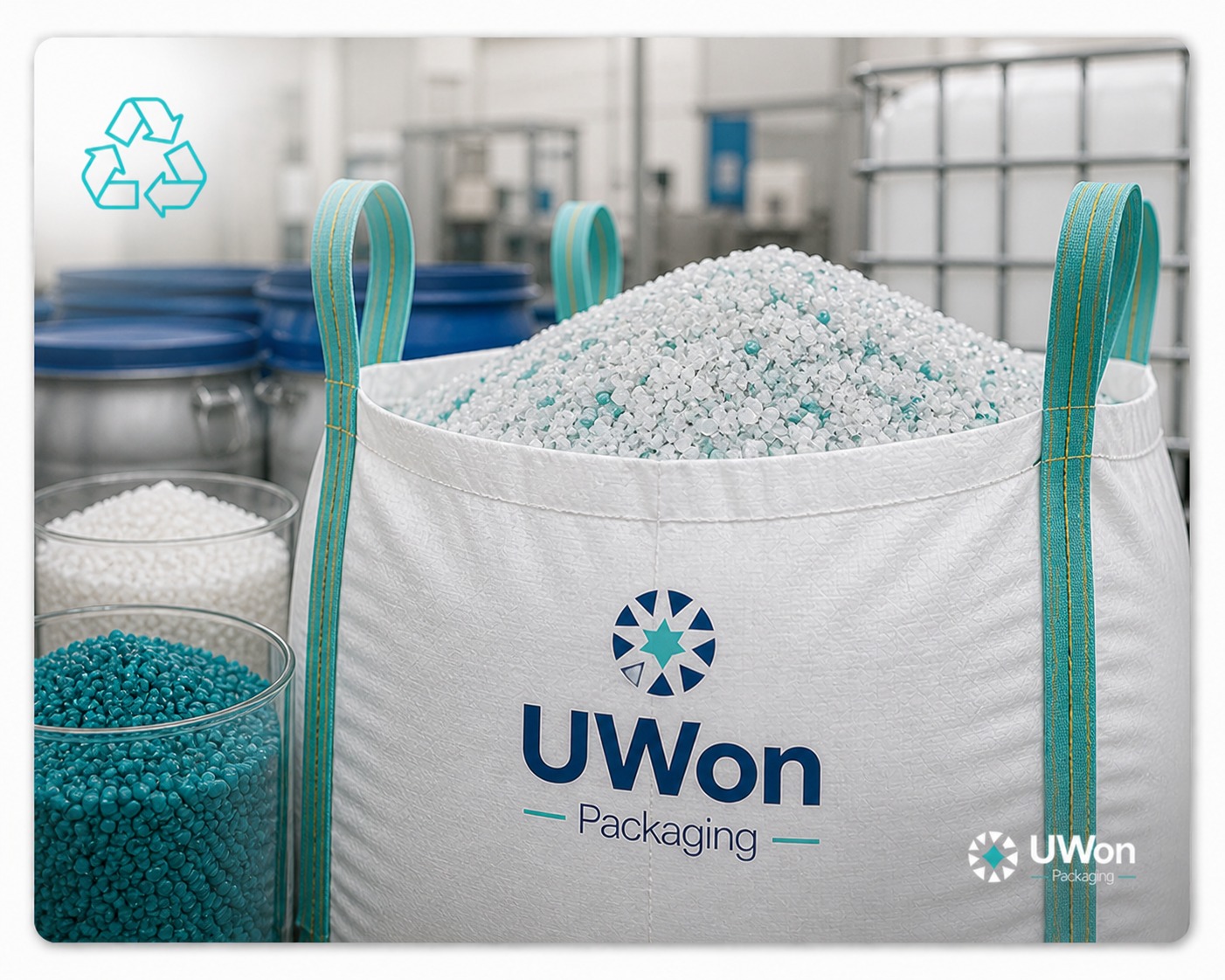 FIBC bags for plastic granules polymer pellets and industrial resins