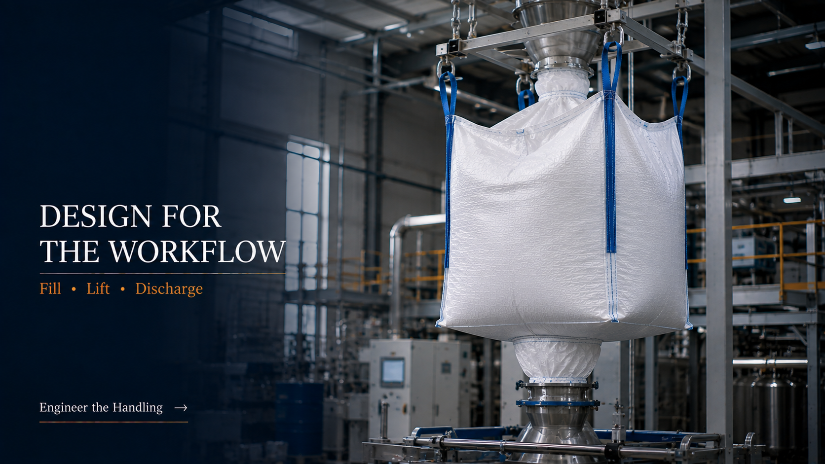 FIBC Jumbo Bag filling lifting and discharge system