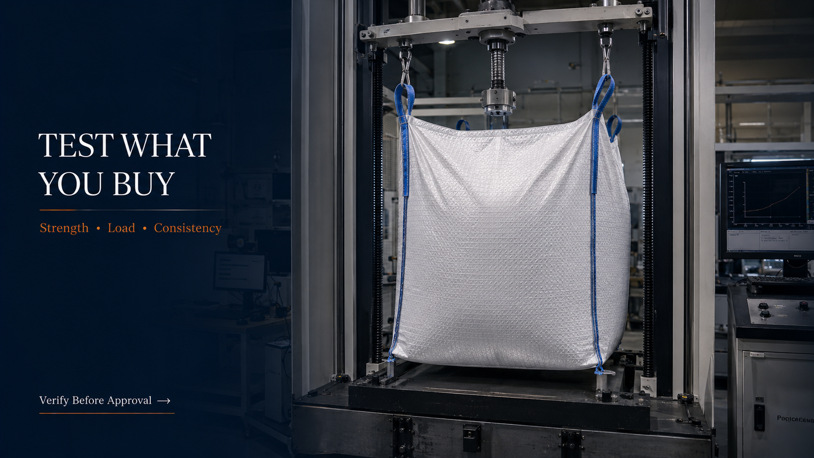 FIBC testing for bulk bag strength and quality control