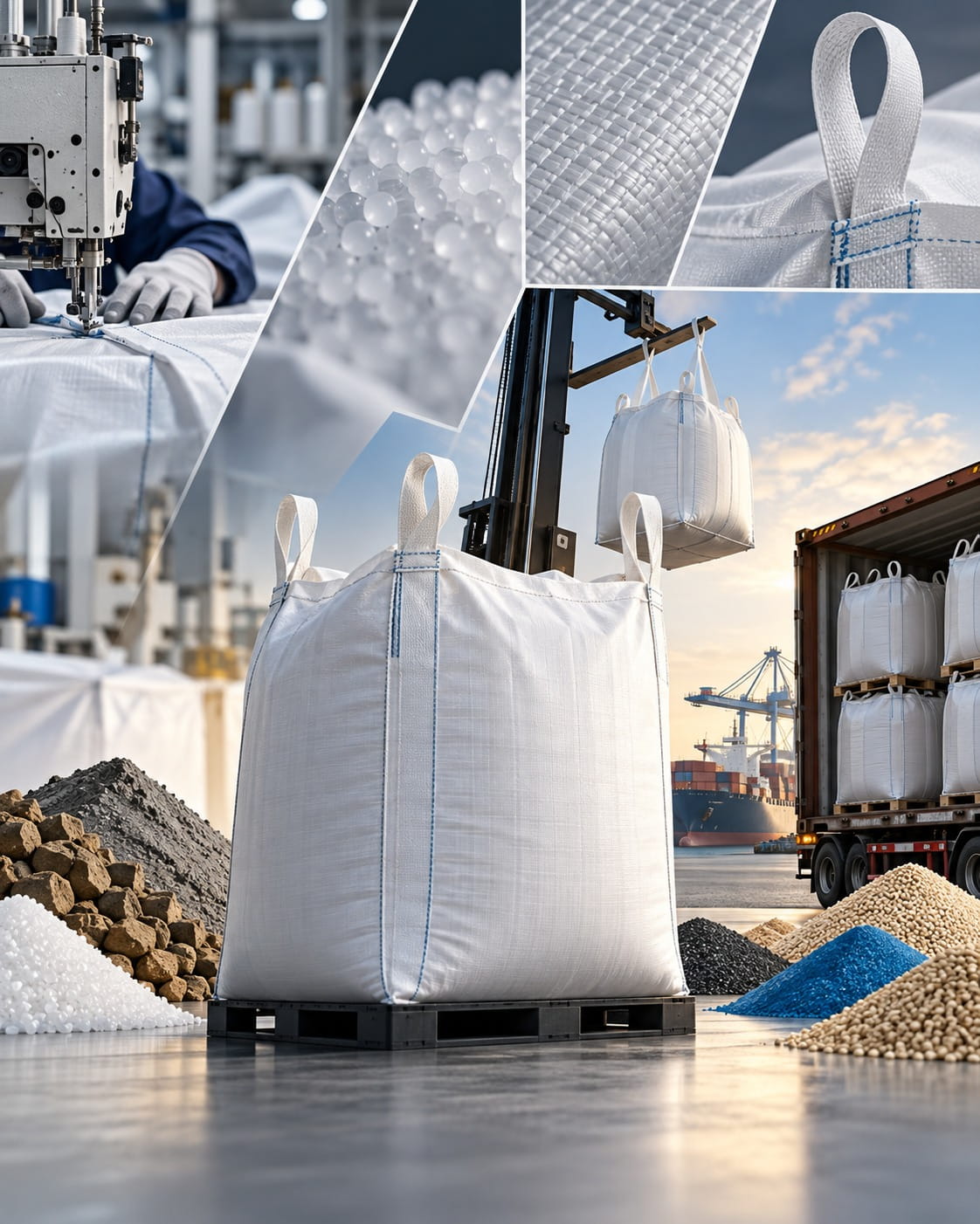 Industrial FIBC packaging and warehouse handling
