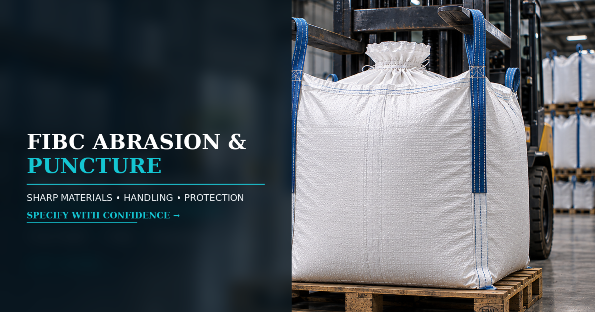 FIBC abrasion and puncture resistance for sharp bulk materials and industrial handling