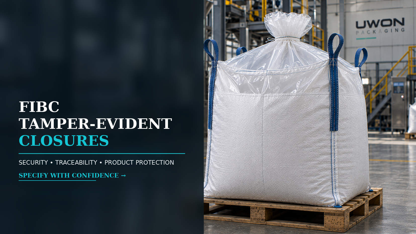 FIBC tamper-evident closures for bulk ingredient and chemical product security