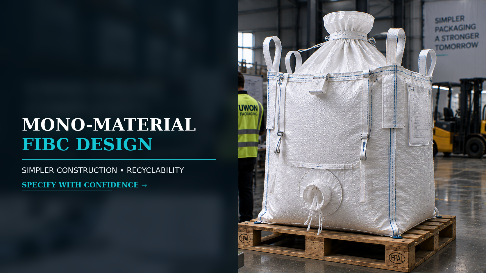 Mono-material FIBC design focused on simpler construction and recyclability